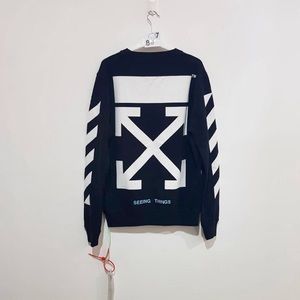 Off-white Black Diagonal Arrows Crewneck